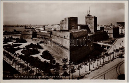 ** T1/T2 Bari, Castello Svevo (Monumento Nazionale) / Castle. Ed. Cav. G. Lobuono N. 3057. Vera Fotografia - Sin Clasificación