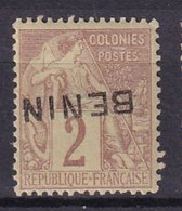BENIN - 2 C. Alphée Dubois Neuf Avec Surcharge Renversée FAUSSE - Unused Stamps