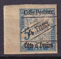 COTE D'IVOIRE - 4 F. Sur 5 C. Bleu Neuf Avec Surcharge FAUSSE - Unused Stamps