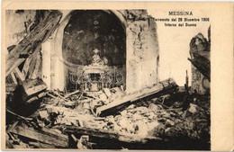 ** T2/T3 Messina, Terremoto Del 28 Dicembre 1908. Interno Del Duomo / 1908 Messina Earthquake, Ruins (EK) - Sin Clasificación