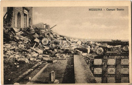 ** T2/T3 Messina, Terremoto Del 28 Dicembre 1908. Campo Santo / 1908 Messina Earthquake, Ruins (EK) - Sin Clasificación