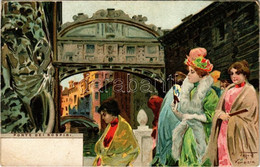 ** T2 Venezia, Venice; Ponte Dei Sospiri / Bridge Of Sighs. Art Nouveau, Litho S: R. Tafuri - Sin Clasificación