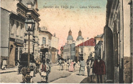 T2/T3 1908 Targu Jiu, Zsilvásárhely; Calea Victoriei / Street View, Shops (fl) - Sin Clasificación