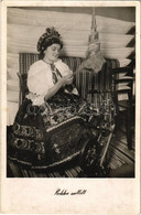 T2/T3 1941 Rokka Mellett, Sárközi Népviselet, Magyar Folklór / Hungarian Folklore From Sárköz, On The Spinning-wheel (fl - Zonder Classificatie