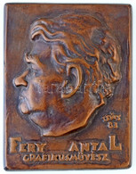 Csúcs Ferenc (1905-1999) 1983. "Fery Antal Grafikusművész" Br Emlékplakett (112x145mm) T:2 - Zonder Classificatie