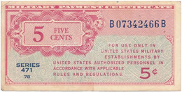 Amerikai Egyesült Államok / Katonai Kiadás 1946. 5c "471." Sorozat T:III  USA / Military Payment Certificate 1946. 5 Cen - Non Classificati