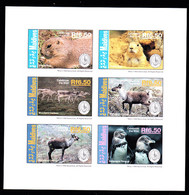 MALDIVES (1994) Prairie Dog. Woodland Caribou. Galapagos Penguin. Imperforate Minisheet Of 6. Scott No 1956. - Maldives (1965-...)