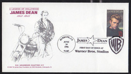 U.S.A. (1996) James Dean. FDC With Cachet And Thematic Cancel. Scott No 3082. - 1991-2000