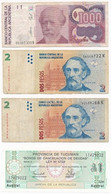 Argentína 1988-1990. 1000A + Tucuman Provincia 1991. 1A "JARDEN DE LA REPUBLICA" + 1997-2002. 2P (2x) T:I,III Argentina  - Non Classificati