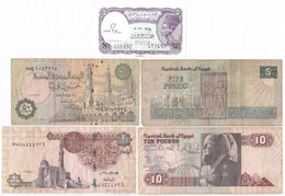 Egyiptom 1971-2016 5p-10Ł (5xklf) T:I-III Egypt 1971-2016 5 Piastres - 10 Pounds (5xdiff) C:UNC-F - Non Classificati