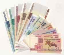 Fehéroroszország 1992-2000. 12db-os Vegyes Bankjegy Tétel T:I-III Belarus 1992-2000. 12pcs Of Banknotes C:UNC-F - Non Classificati