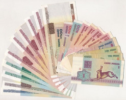 Fehéroroszország 1992. 50k-1000R (11db) + 2000. 20R-1000R (10db) T:I-III Belarus 1992. 50 Kopecks - 1000 Ruble (11pcs) + - Ohne Zuordnung