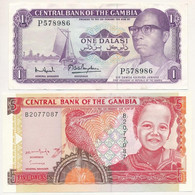 Gambia 1971-1987. 1D + 1996. 5D T:III,I Gambia 1971-1987. 1 Dalasi + 1996. 5 Dalasi C:F,UNC - Non Classificati