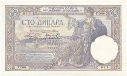 Jugoszlávia 1929. 100D "I. Sándor" Vízjel T:I- Yugoslavia 1929. 100 Dinara With "Alexander I" Watermark C:AU Krause 27.b - Non Classificati