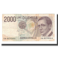 Billet, Italie, 2000 Lire, D.1990, KM:115, TTB - 2000 Lire