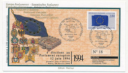 FRANCE - Env. FDC - 2,80F Elections Parlement Européen - Premier Jour Paris 26/2/1994 - 1990-1999