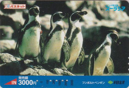 Carte Prépayée JAPON - ANIMAL - MANCHOT De HUMBOLDT - Pingouin - PENGUIN BIRD JAPAN Prepaid Sotetsu Card - 5316 - Pinguins