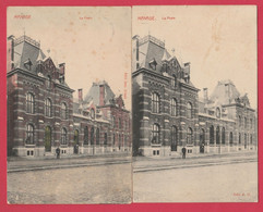 Manage - La Poste ... Vues Colorisée Et Noir & Blanc -2 Cartes Postales - 1914 Et 1913 ( Voir Verso ) - Manage