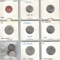 United States USA Various 1 Cent, Nickel, Dime And Quarter, All UNC - Autres & Non Classés