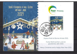 Luxembourg: Carte De Voeux De La Poste 2021 - Used Stamps