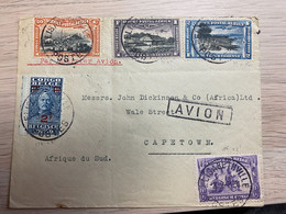 Belgisch-Congo Belge LPbrief -Lettre Aérienne E'ville (8/2/1934) >Broken Hill> Capetown./ Kaapstad Zuid-Afrika - 1923-44: Storia Postale
