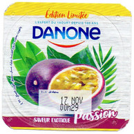 Opercule Cover Yaourt Yogurt " Danone " ACTIVIA Passion Yoghurt Yoghourt Yahourt Yogourt Limited Edition - Milk Tops (Milk Lids)