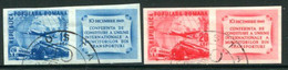 ROMANIA 1949 Transport Workers' Union Imperforate Used.  Michel 1193-94B - Usado