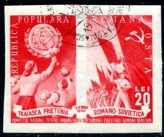 ROMANIA 1949 Romanian-Soviet Friendship Imperforate Used.  Michel 1192B - Usado