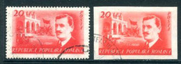 ROMANIA 1949 Jon Frimu Perforated And Imperforate Used.  Michel 1179A-B - Usado