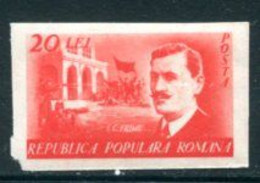 ROMANIA 1949 Jon Frimu  Imperforate MNH / **.  Michel 1179B - Unused Stamps