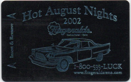 Casino Fitzgeralds : Hot August Nights 2002 : Reno NV - Casinokaarten