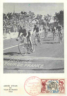 1953 Tour De France - Arrivée D'étape Premier Jour Paris YT 955 Carte Maximum Card CM - 1950-59