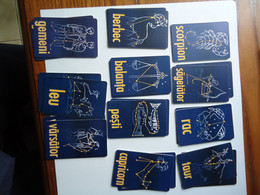 ROMANIA   SET 11      USED CARDS CHIPS MISSING  ONE  ZODIAC  ZODIAC SIGNS - Zodiaque
