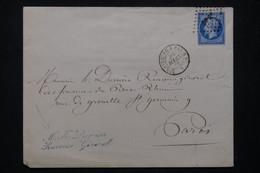 FRANCE - Enveloppe Pour Paris En 1852, Affranchissement Napoléon 20ct , Losange Ambulant SP 2° - L 81698 - 1849-1876: Classic Period