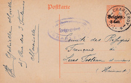 Carte OC13 Charleroy Censure Mlilitaire Charleroy Charleroi - Deutsche Besatzung