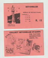 (D403) Seychelles 2 Booklets Clock Tower 15R. Left And Right Adh. MNH - Seychellen (1976-...)
