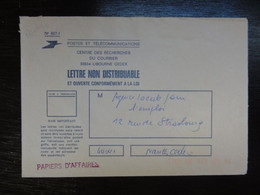 Enveloppe Du Centre De Recherche Du Courrier De Libourne - Modèle 827-1  -papiers D'affaires - Other & Unclassified