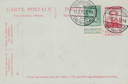 Carte Entier Postal Roi Albert 1er + Timbre 110 K.D. Feldpostamt XXII.Res-Korps - Deutsche Besatzung