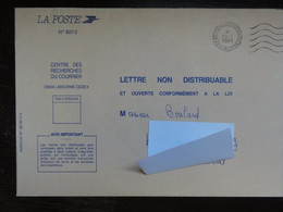 Enveloppe Du Centre De Recherche Du Courrier De Libourne - Modèle 827-2  - Avec Flamme 1989 - Otros & Sin Clasificación