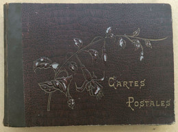 ALBUM ANCIEN POUR CARTES POSTALES ANCIENNES DECOR CROCODILE ET FLEURS - Non Classificati