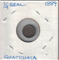 Guatemala 1/4 Real 1889 High Grade - Guatemala