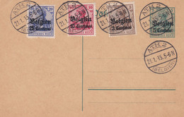 Carte Entier Postal OC 2 + Timbres Oc 1 3 4 Ath 2 - Deutsche Besatzung
