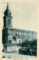 Gruay Les Surance * Rue Et Vue Sur L'église * Camion Véhicule Ancien - Autres & Non Classés