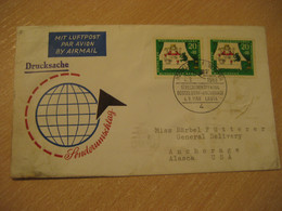 ANCHORAGE Dusseldorf 1968 Lufthansa Airlines First Flight Cancel Cover ALASKA USA GERMANY - Andere & Zonder Classificatie