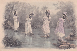 Jeunes Femmes Traversant Un Ruisseau "M.M.VIENNE Nr 257         (lot Pat 110) - Vienne
