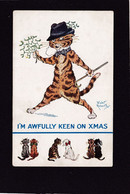 Cat Card -  Violet Roberts -  Awfully Keen On Xmas.    Photochrom. - Katzen