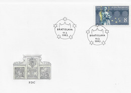 3572 FDC Slovensko Bratislava 1993,NAVIDAD - Covers & Documents