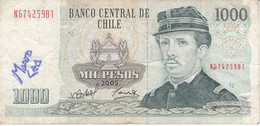 BILLETE DE CHILE DE 1000 PESOS DEL AÑO 2005  (BANK NOTE) - Cile