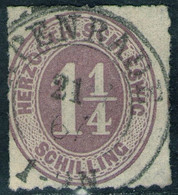 APENRADE Auf 1 1/4 Shillinge Graulila - Schleswig Holstein Nr. 18 B - Signiert - Schleswig-Holstein