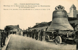 Paris Montmartre * Montage De La Savoyarde Au Sacré Coeur De Montmartre Le 16 Octobre 1895 - Andere Monumenten, Gebouwen